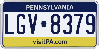 PA license plate LGV8379