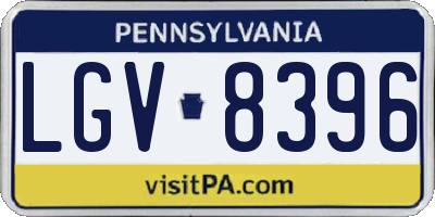 PA license plate LGV8396