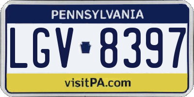PA license plate LGV8397