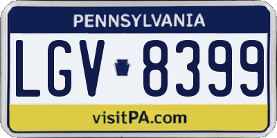 PA license plate LGV8399