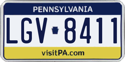 PA license plate LGV8411