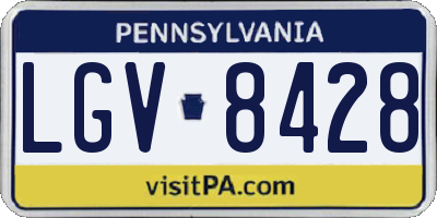 PA license plate LGV8428