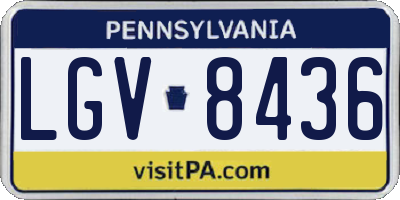 PA license plate LGV8436