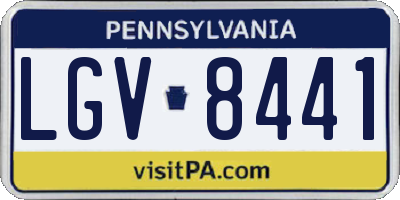 PA license plate LGV8441