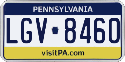PA license plate LGV8460