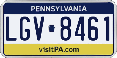 PA license plate LGV8461