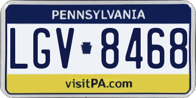 PA license plate LGV8468
