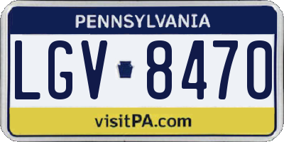 PA license plate LGV8470