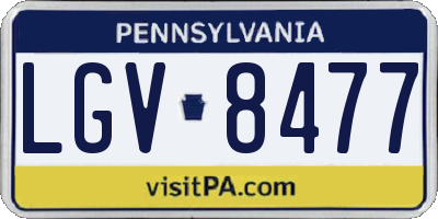 PA license plate LGV8477