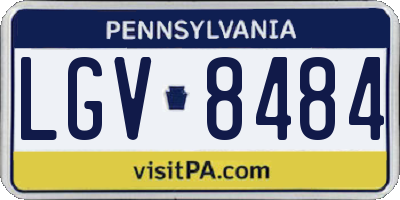 PA license plate LGV8484