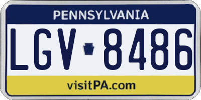 PA license plate LGV8486