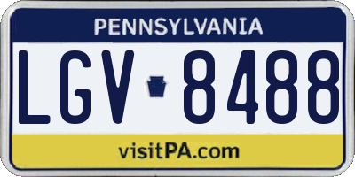 PA license plate LGV8488