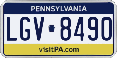 PA license plate LGV8490