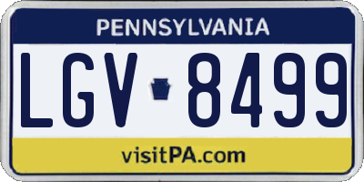 PA license plate LGV8499