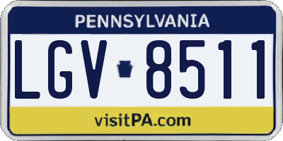PA license plate LGV8511