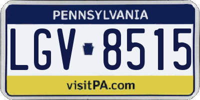 PA license plate LGV8515