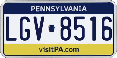 PA license plate LGV8516