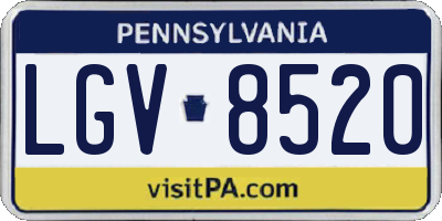 PA license plate LGV8520