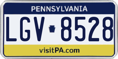 PA license plate LGV8528