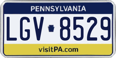PA license plate LGV8529