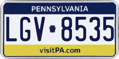 PA license plate LGV8535