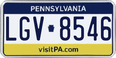 PA license plate LGV8546