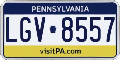 PA license plate LGV8557