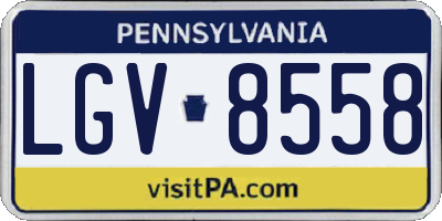 PA license plate LGV8558