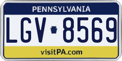 PA license plate LGV8569