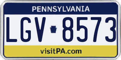 PA license plate LGV8573
