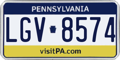 PA license plate LGV8574