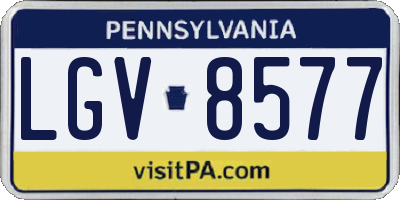 PA license plate LGV8577