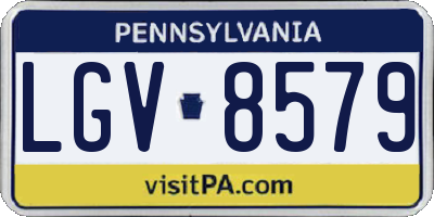 PA license plate LGV8579
