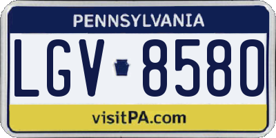 PA license plate LGV8580
