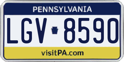PA license plate LGV8590