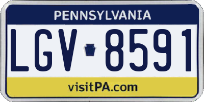 PA license plate LGV8591