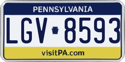 PA license plate LGV8593