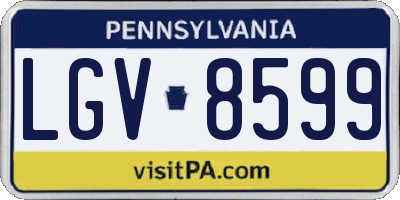 PA license plate LGV8599