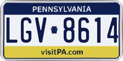 PA license plate LGV8614