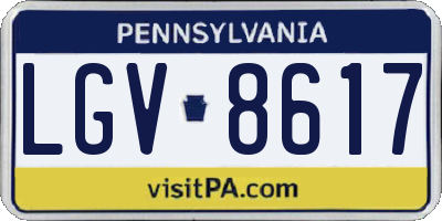 PA license plate LGV8617
