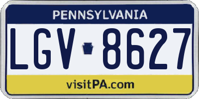 PA license plate LGV8627