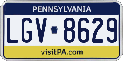 PA license plate LGV8629