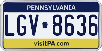 PA license plate LGV8636