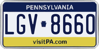 PA license plate LGV8660