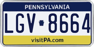 PA license plate LGV8664