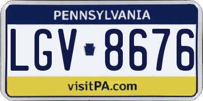 PA license plate LGV8676