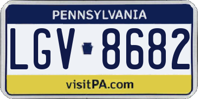PA license plate LGV8682