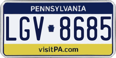 PA license plate LGV8685