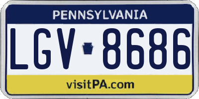 PA license plate LGV8686
