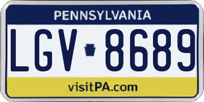 PA license plate LGV8689
